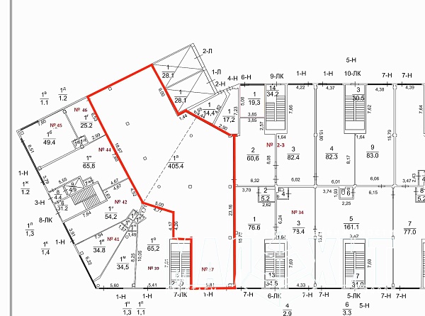 Заневский проспект 65 - Торговое помещение 408 м²